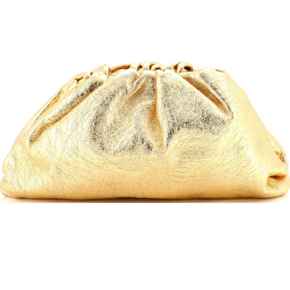 Bottega Veneta Large Gold Pouch